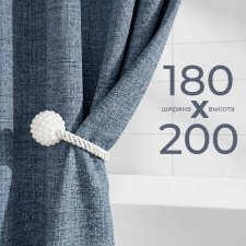 Штора для ванной LEN 180х200 см голубая