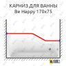 Карниз для ванны Ravak Be Happy Передний борт 170х75 (Усиленный 25 мм) MrKARNIZ фото 1