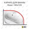 Карниз для ванны Ravak Rosa I 140х105 (Усиленный 25 мм) MrKARNIZ фото 1